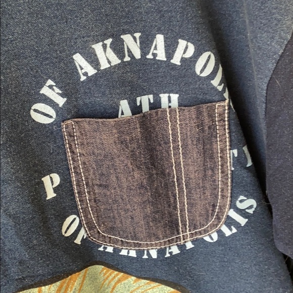 Mixed materials tunic, high-low hem tunic - Picture 4 of 5